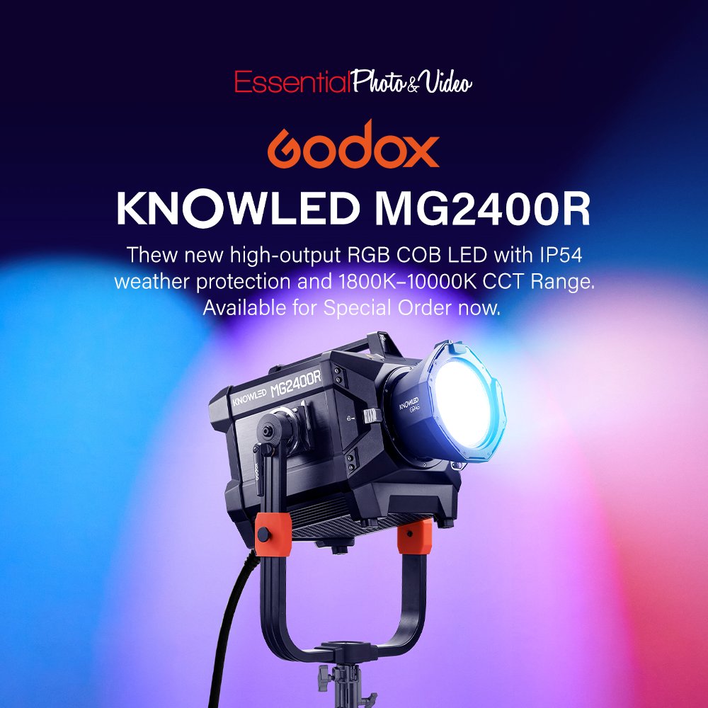 The <a href="/GodoxGlobal/">Godox Global</a> KNOWLED MG2400R is now available for Special Order at Essential Photo &amp; Video! With a wide CCT and full RGB colour range, this high-output COB LED is a super versatile option for any video production.
essentialphoto.co.uk/products/knowl…
Contact the EP&amp;V team for ETA.