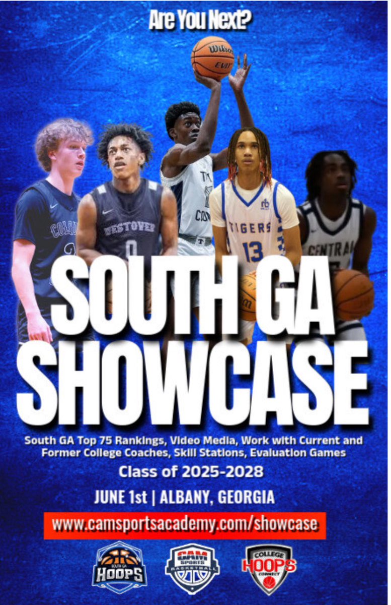College Hoops Connect, Inc (@connect_hoops) on Twitter photo We will be in South GA for the <a href="/chriscamsports/">Chris Cameron</a> South GA Showcase. This is a great event for South GA Prospects! Lock in your spot today!
camsportsacademy.com/showcase We will be in South GA for the <a href="/chriscamsports/">Chris Cameron</a> South GA Showcase. This is a great event for South GA Prospects! Lock in your spot today!
camsportsacademy.com/showcase
