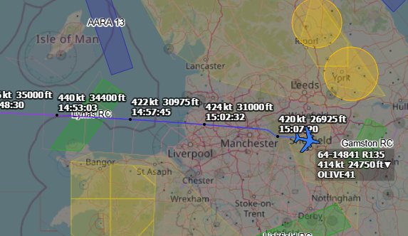 Andyyyyrrrr's tweet photo. 15:07 OLIVE 41 USAF RC-135/V Rivet Joint
Inbound RAF Mildenhall #EGUN from Offut AFB #KOFF.
Routing Direct to Waypoint #MAMUL Then Direct to Mildenhall.
Working Scottish 133.800
#OLIVE41 Tail : 64-14841 https://t.co/ta87slfERI