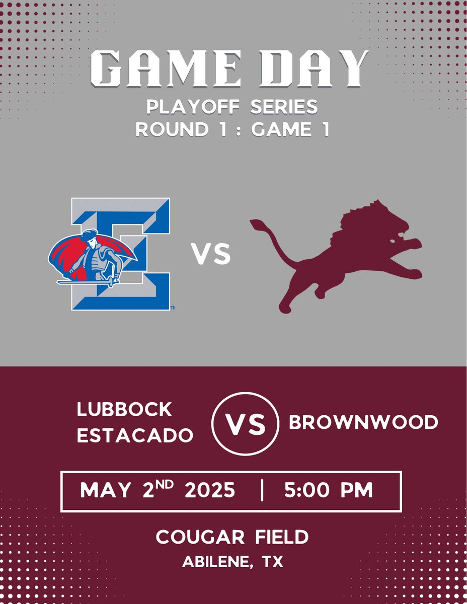Playoff opener is tonight in Abilene! Come out, be loud, and cheer on your Lions!