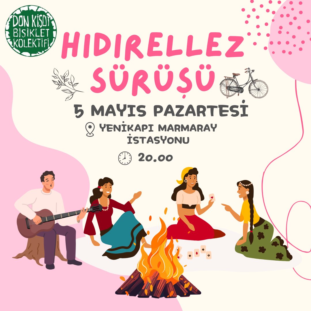 ✌️ Hıdrellez ve Yazın gelişini kutluyoruz. 5 mayıs pazartesi akşamı 20 de Yenikapı Marmaray istasyonu önünde buluşup Florya'ya pedallıyoruz. 

⚠️ Turumuz akşam sürüşü deneyimi olmayanlar için uygun değildir. 

Detaylar;
instagram.com/p/DJJ3X-AoKZ9/…
