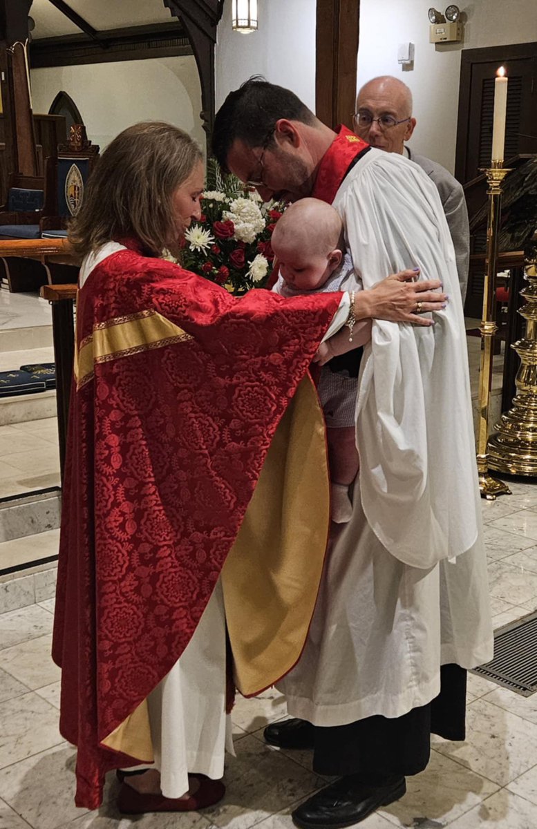 Isaac and I receiving a blessing from newly ordained priest, Hillary Peete—last night at St Peter’s Cathedral in St Petersburg, Fl