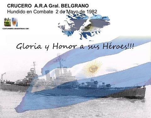calraquel63's tweet photo. 2 DE MAYO
DIA DEL HUNDIMIENTO AL CRUCERO GRAL BELGRANO. https://t.co/kMfb4RSQW0