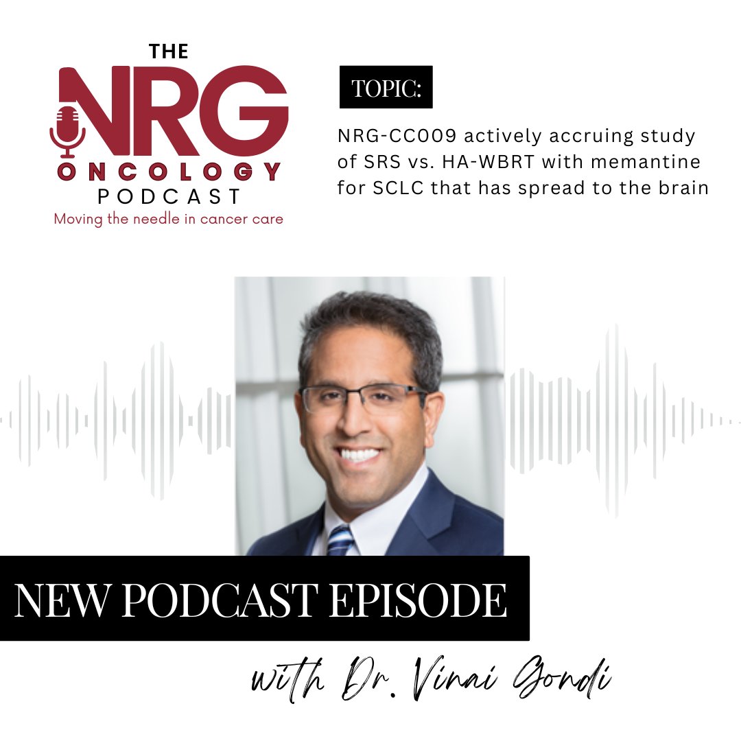 NRG Oncology (@nrgonc) on Twitter photo We’re talking to <a href="/vinaigondi/">Vinai Gondi</a> on NRG-CC009 testing high-dose RT only to the sites of #braincancer vs whole brain RT that avoids the hippocampus for patients w/ #SCLC that has spread to the brain. Listen on Spotify: ow.ly/hHYw50VM0eX - All links in comments #lungcancer We’re talking to <a href="/vinaigondi/">Vinai Gondi</a> on NRG-CC009 testing high-dose RT only to the sites of #braincancer vs whole brain RT that avoids the hippocampus for patients w/ #SCLC that has spread to the brain. Listen on Spotify: ow.ly/hHYw50VM0eX - All links in comments #lungcancer