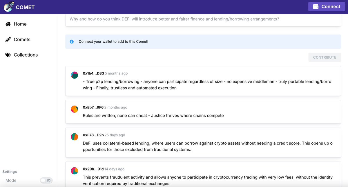 Who said Comet was just for quick rhymes?

This collab flow on DeFi goes deep - real sparks flying. ⬇️

Now imagine what we’d jam on with the frens.

Builders are grinding. Comet is coming. ☄️