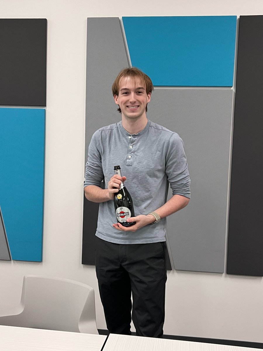 The #MorganLabatND has been celebrating the graduation of our third undergraduate, Matt Barnes. Matt worked with Carmen (<a href="/lemonsinthelab/">Carmen 🍋</a>) and developed a novel code to predict covalent reactivity. This Fall, Matt will be joining University of Louisville to earn his MD/PhD! 🎉🍾🥳