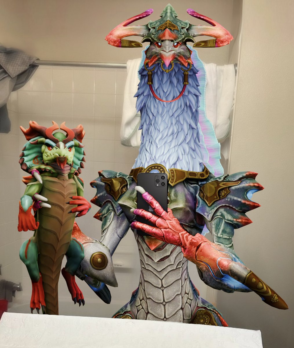 Tiamat showing off her kids