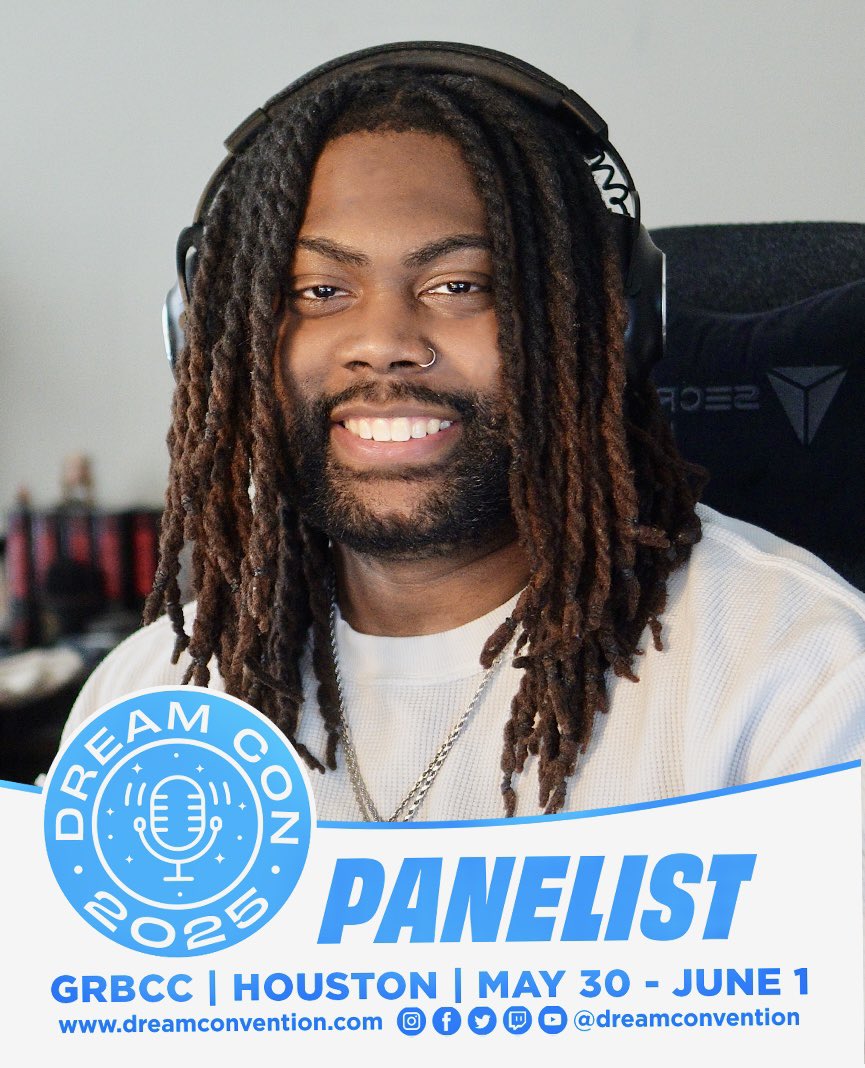 Denz™ (@theofficialdenz) on Twitter photo Very happy to say i’ll be hosting a panel at <a href="/dreamconvention/">Dream Con</a> this year!
We’re going to be talking about the reality of content creation at every level with, <a href="/Scumtk/">💲CUM TK 🗡️</a> , <a href="/YourRAGEz/">FaZe YourRAGE</a> , <a href="/YourBudTevin/">Tevin</a>
The panel will be Saturday May 31st, from 2:30pm-3:30pm, in programming room 2! Very happy to say i’ll be hosting a panel at <a href="/dreamconvention/">Dream Con</a> this year!
We’re going to be talking about the reality of content creation at every level with, <a href="/Scumtk/">💲CUM TK 🗡️</a> , <a href="/YourRAGEz/">FaZe YourRAGE</a> , <a href="/YourBudTevin/">Tevin</a>
The panel will be Saturday May 31st, from 2:30pm-3:30pm, in programming room 2!