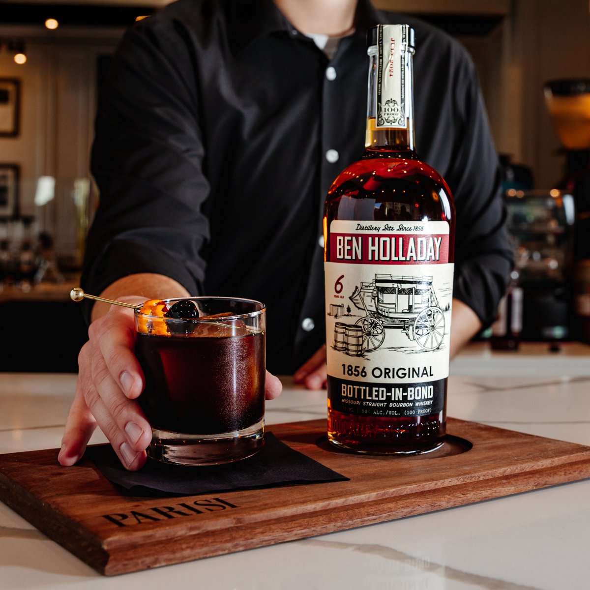 Happy hour just got a whole lot smoother. 🥃 Join us at our Overland Park Café and sip on the Cold Fashioned. Crafted with cold brew concentrate and bold bourbon from @holladay1856.