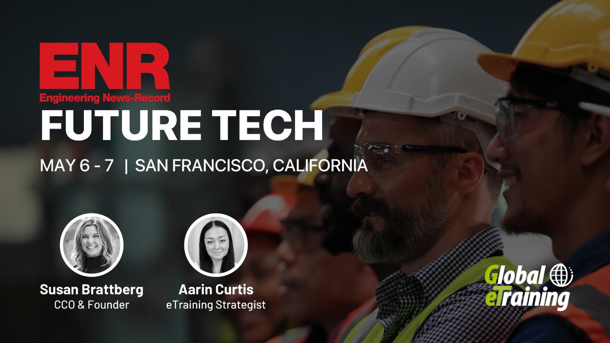 GlobalETraining's tweet image. Only a few days to go until #ENRFutureTech in San Francisco!

Catch Global eTraining’s Susan Brattberg &amp;amp; Aarin Curtis at Booth #26 to talk #AEC innovation, AI &amp;amp; digital adoption.

Ask about our year-end pricing!
🔗 globaletraining.ca/enr-futuretech…