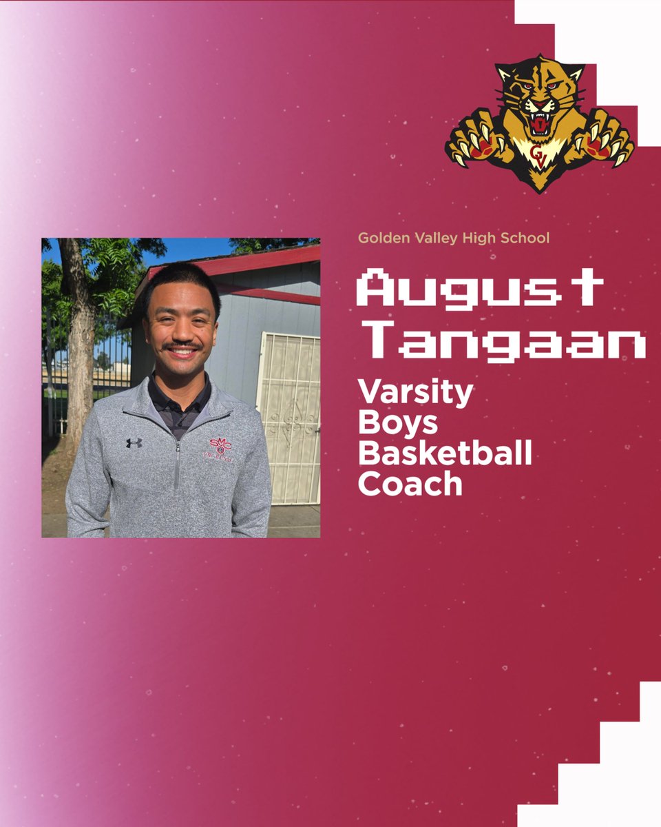 Golden Valley Cougars Athletic Director (@gvcougarad) on Twitter photo Golden Valley HS is proud to announce its new head boys basketball coach, August Tangaan! Congratulations coach! Cougar Pride!! @muhsd <a href="/cifsjs/">CIF Sac-Joaquin Section</a> <a href="/BlackHatFootbal/">Richard T. Estrada</a> <a href="/MSSsports/">Merced Sun-Star</a> <a href="/cougar_crossing/">Freddy Cougar</a> <a href="/richtergvhs/">Mike Richter</a> #CougarPride #ClawsOut Golden Valley HS is proud to announce its new head boys basketball coach, August Tangaan! Congratulations coach! Cougar Pride!! @muhsd <a href="/cifsjs/">CIF Sac-Joaquin Section</a> <a href="/BlackHatFootbal/">Richard T. Estrada</a> <a href="/MSSsports/">Merced Sun-Star</a> <a href="/cougar_crossing/">Freddy Cougar</a> <a href="/richtergvhs/">Mike Richter</a> #CougarPride #ClawsOut