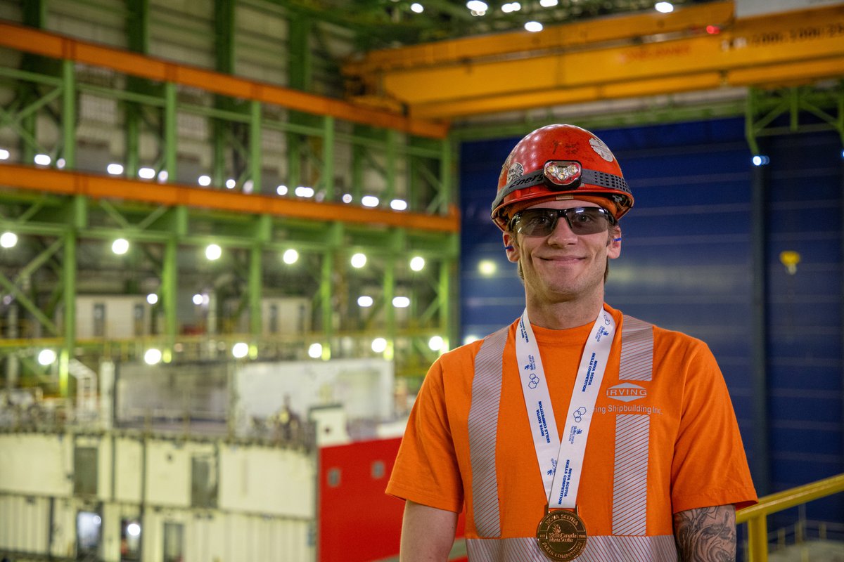 IrvingShipbuild's tweet image. Congratulations to Pipefitter Apprentice Jordon Bryan, who won bronze at the Nova Scotia Skills Competition! Jordon is one of more than 340 apprentices on our team building and maintaining ships for Canada. @Skills_NS