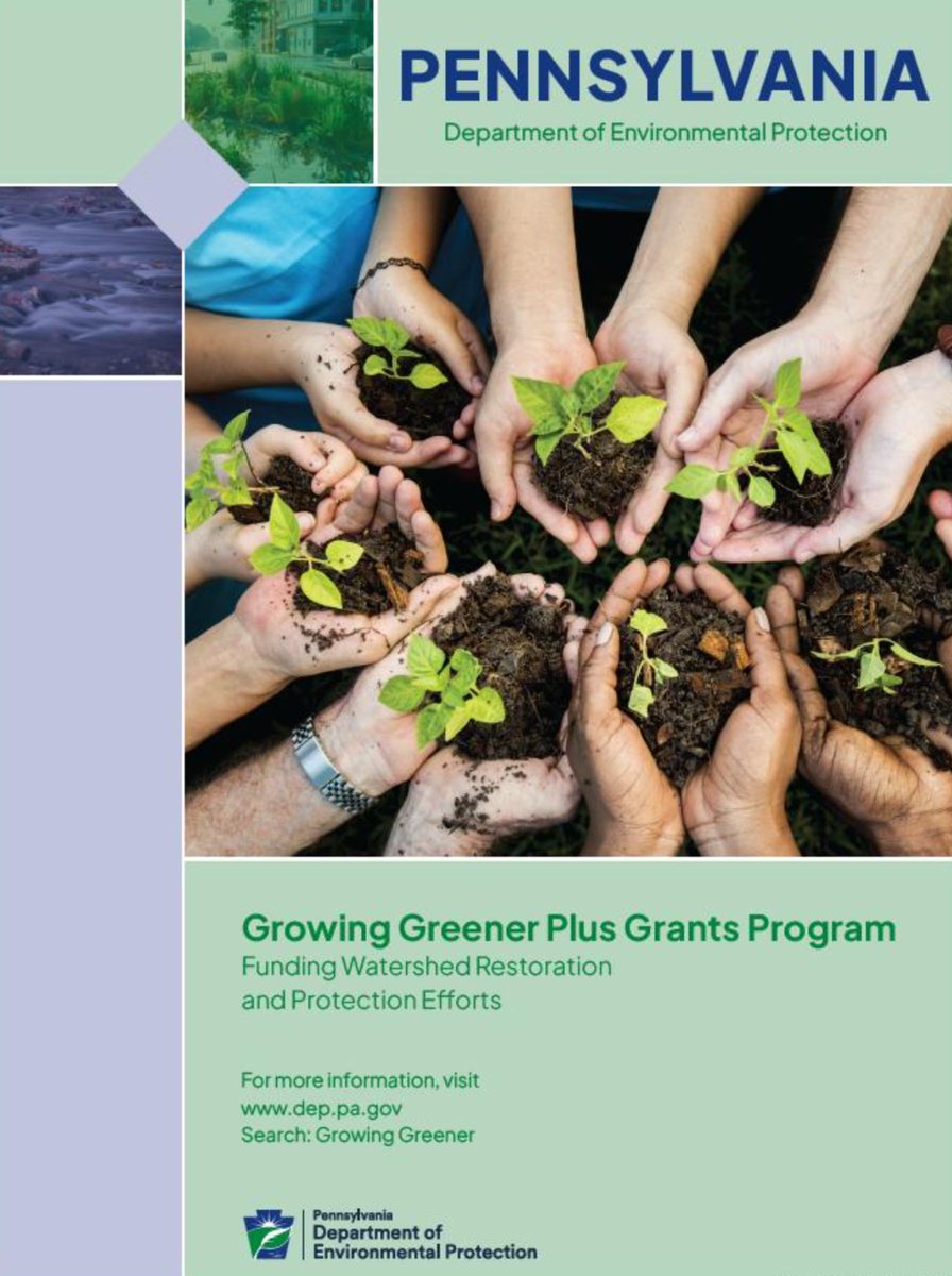 The application period for #DEP's Growing Greener Plus Grants runs through June 20. The program includes #stormwater management planning and #watershed restoration and protection. Details here: sbee.link/n4bjrtc3p8 #GrowingGreener #green #environment