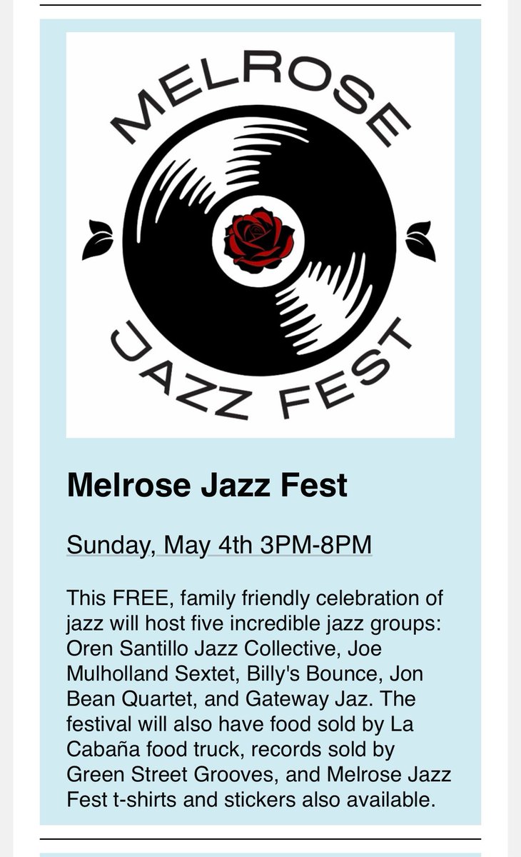 Paul Brodeur (@paulbrodeur2010) on Twitter photo Seeking an outstanding free jazz experience this weekend? Join me at Melrose Jazz Fest this Sunday at Follow Your Art Community Studios! Details below! <a href="/masscultural/">Mass Cultural Council</a> Seeking an outstanding free jazz experience this weekend? Join me at Melrose Jazz Fest this Sunday at Follow Your Art Community Studios! Details below! <a href="/masscultural/">Mass Cultural Council</a>