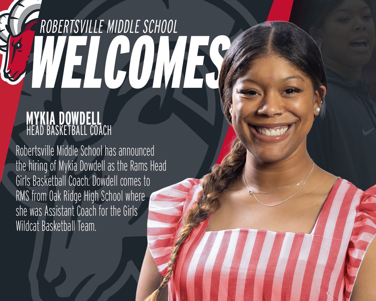 We are excited to introduce the new Lady Rams Basketball Coach, Mykia Dowdell! #RamsRiseUp
