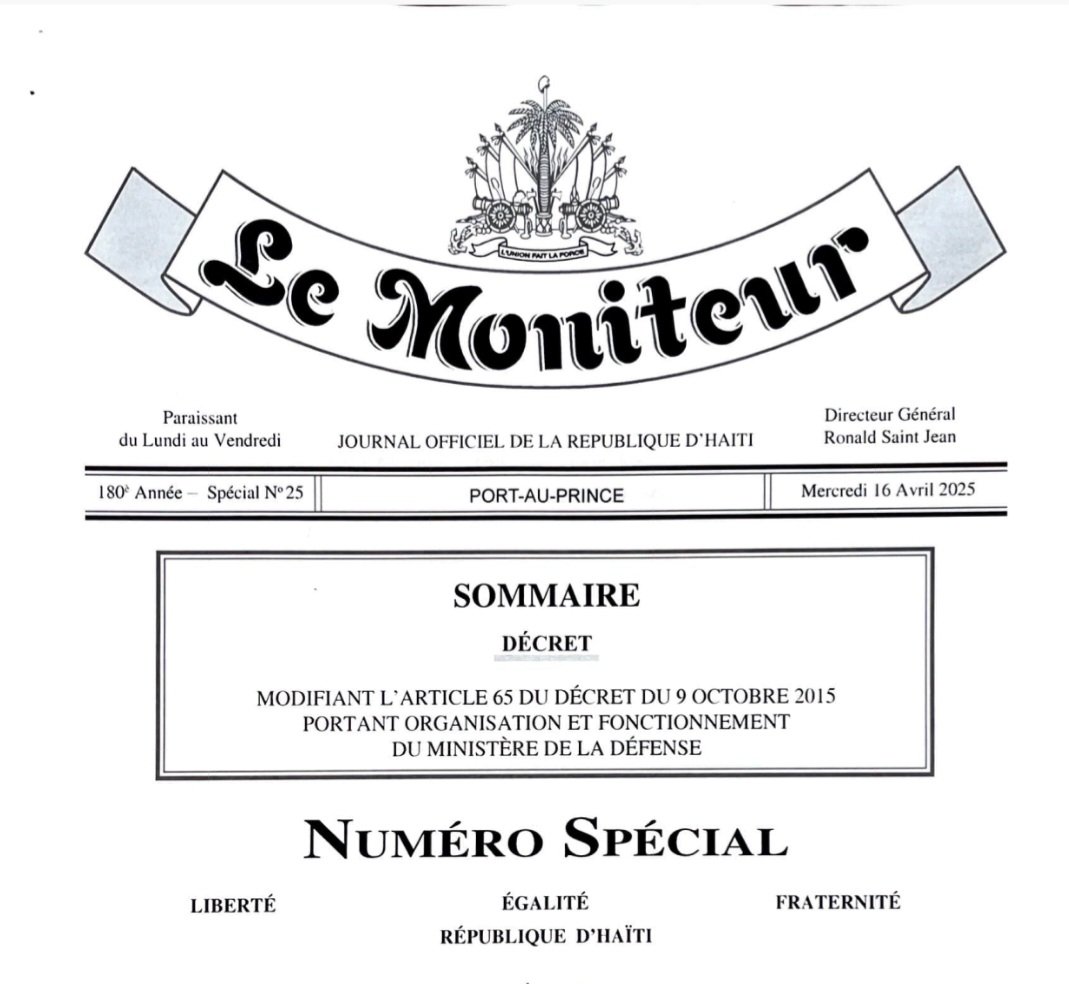 SCOOP depi dekrè saa fin pibliye nan@Monitè, jou ki te 16 avril 2025, Awousa yo move kou Kong.  Paske yo pap manje lajan sèvis entèlis FAD'H la ankò, nan Ministè Defans. Nan4mwa ki pase laa yo,  awousa yo gentan rale 100,000.000@gdes Lame a epi sove avèk li. Yo kòmanse oup,oup.