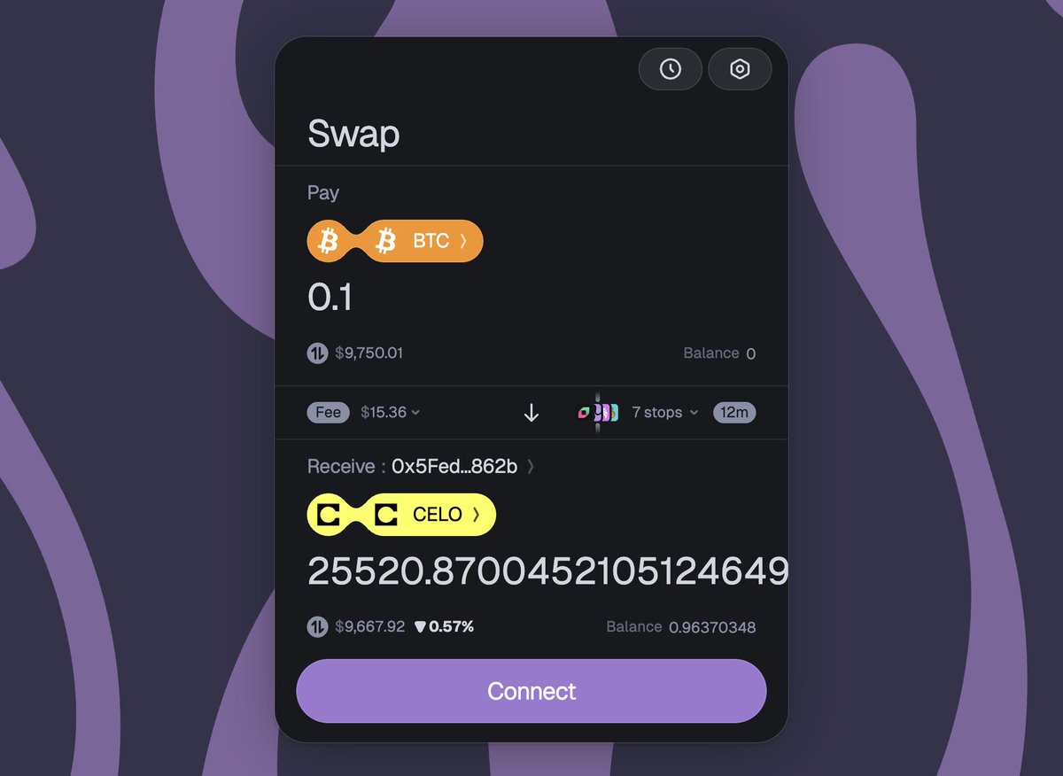 Huge moment today in connectivity on Squid!

Squid has enabled swaps from native BTC to any EVM token across 20 chains.

This is months in the making, here's how it works 🧵