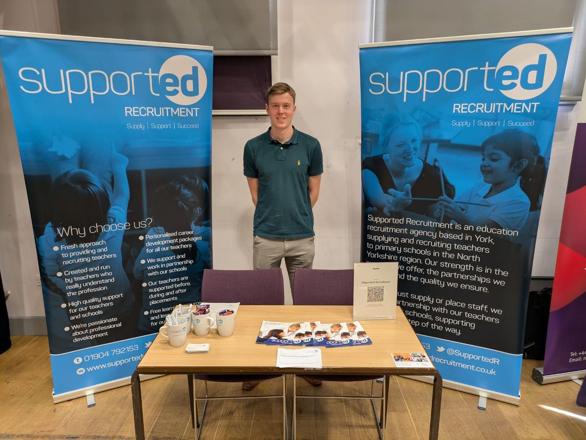 Ex students Tom and Ross enjoyed meeting <a href="/yorkstjohn/">York St John University</a> 3rd years at the Graduate Careers fair yesterday.

Thank you to <a href="/ysjstu_success/">YSJ Student Success and Employability</a> and @YSJJobsCareers for inviting us. It was lovely speaking with so many students looking at a career in education.

#jobfair #career #jobs