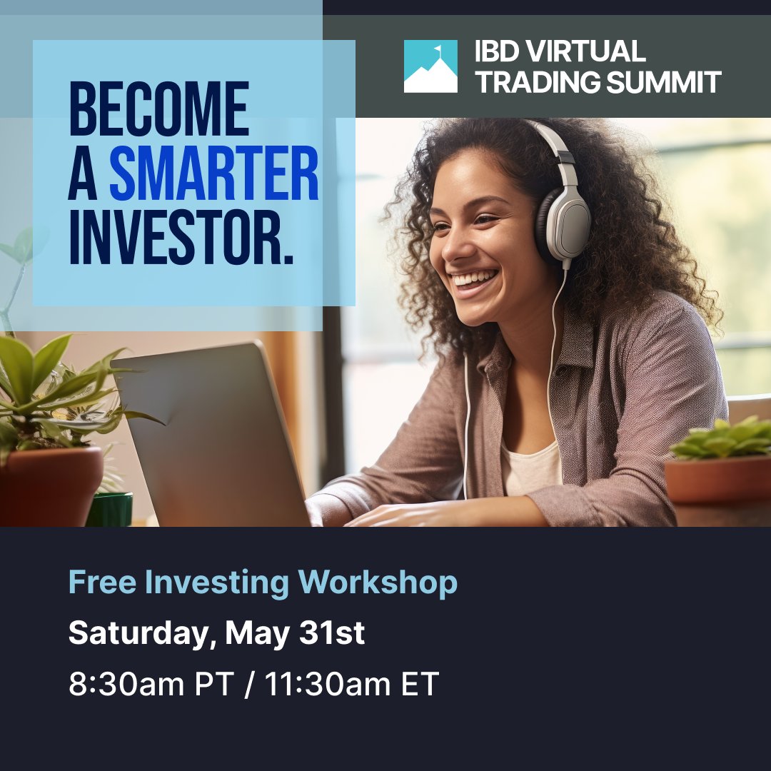 IBDinvestors's tweet photo. 📊 Ready to invest smarter? Join IBD’s FREE Virtual Trading Summit on May 31!

Learn stock-picking strategies, risk management rules &amp; how to spot new leaders with MarketSurge.

⏳ Space is limited—register now: https://t.co/ymllmicBOT
#IBD #TradingSummit #Investing #StockMarket https://t.co/j4r6NZbE41