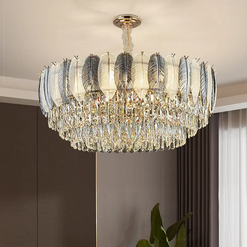 Reflectlighting's tweet photo. Radiara Feather Crystal Gold Chandelier

Model Number: 8666
Size &amp; Shape:
Round:
D65*H52CM
D82*H52CM
D98*H52CM
D98*H76CM
Rectangle:
L80*W35*H26cm
Emitting Colour: Warm White, Cold White &amp; White

#reflectlighting #goldlight #chandelier #aafko #eolia
#Pearl #lighting #light https://t.co/kwWr1Zhpkd