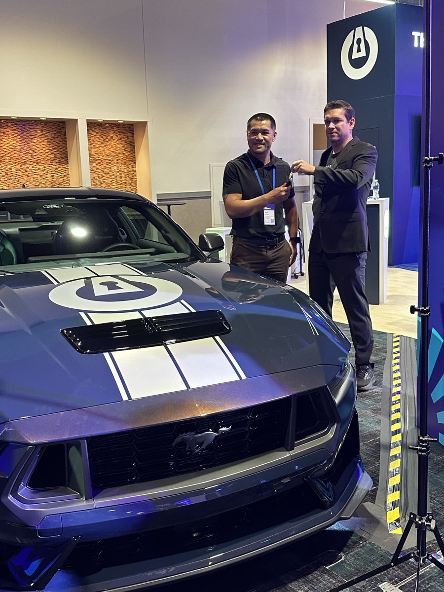 ThreatLocker's tweet photo. We just gave away a 2025 @Ford Mustang Dark Horse at the @ThreatLocker booth during @KaseyaCorp Connect 2025!
Congrats to Jack of @RednersMarkets for winning!
#KaseyaConnect #MustangDarkHorse #ThreatLocker #CyberSecurity #Giveaway https://t.co/oXHXopLtlb