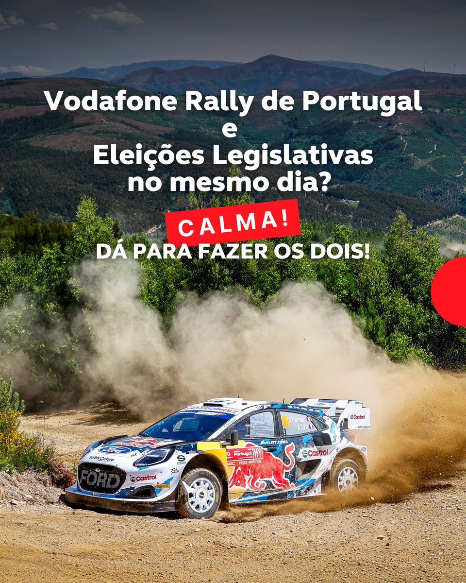rallydeportugal's tweet image. O que é que o Vodafone Rally de Portugal e as Eleições Legislativas têm em comum? 

São dois acontecimentos que mobilizam o país e que são tanto um direito como um dever cívico! 😉

📌 Sabe tudo aqui:
sg.mai.gov.pt/Noticias/Pagin…