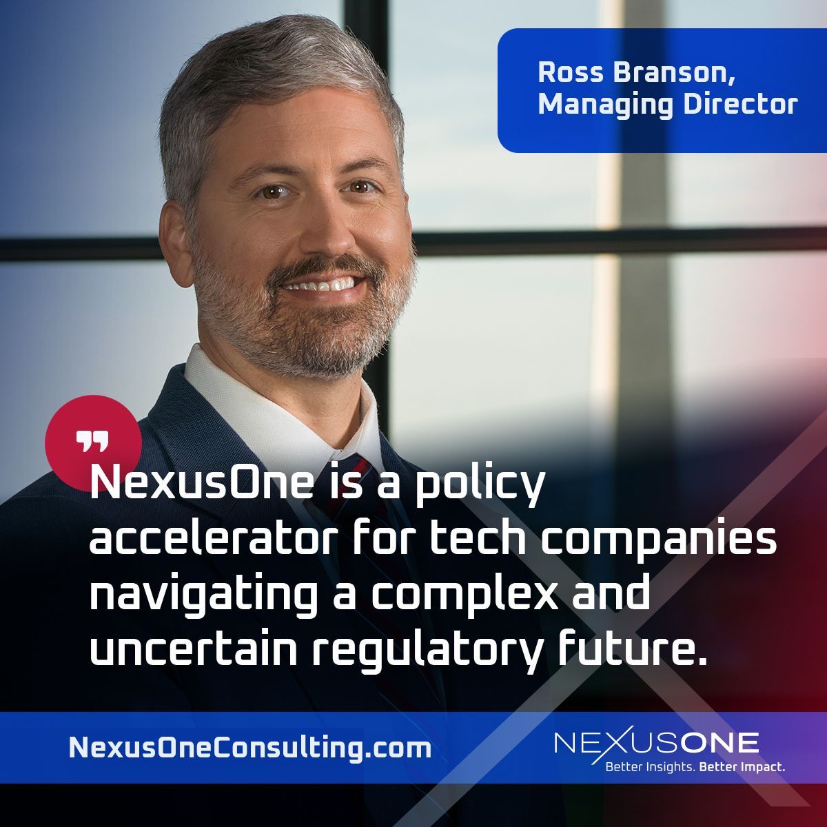 nexusone (@nexusonebyifrah) on Twitter photo Managing Director, <a href="/rwbGOP/">Ross Branson</a>, leverages his extensive network from service in the Trump Administration and on Capitol Hill to advance the objectives of NexusOne clients.
nexusoneconsulting.com/ross-branson/ Managing Director, <a href="/rwbGOP/">Ross Branson</a>, leverages his extensive network from service in the Trump Administration and on Capitol Hill to advance the objectives of NexusOne clients.
nexusoneconsulting.com/ross-branson/