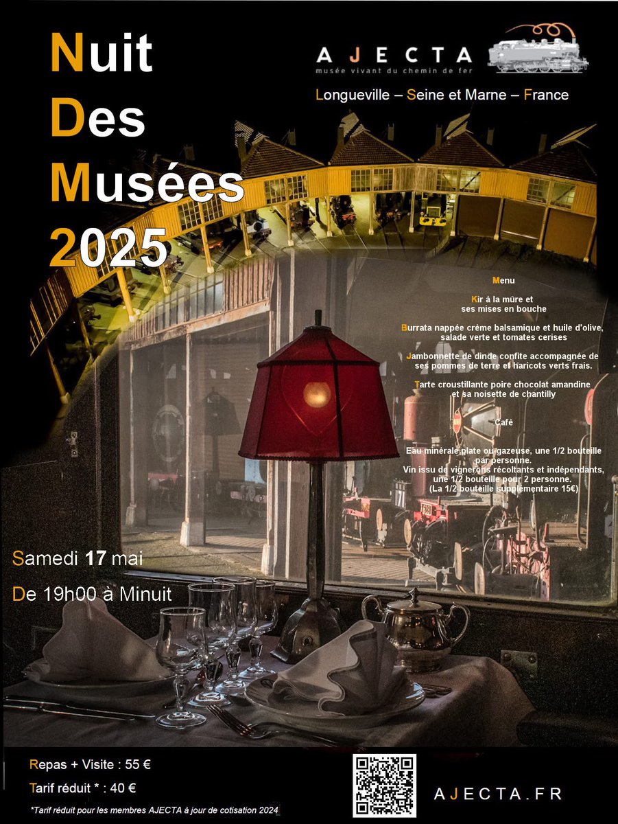 ajecta_asso's tweet image. Notre prochain événement !
Venez prendre un repas servis à bord de nos voitures historiques. 😄