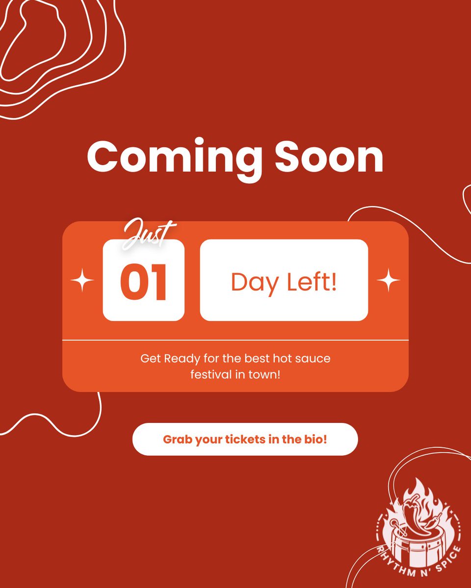Just ONE more day until the Rhythm N' Spice festival. Grab your tickets at the link in our bio before they run out! See you there!

#rhythmnspice #hotsaucefestival #bostonevents #hotsauce #hotsaucelovers