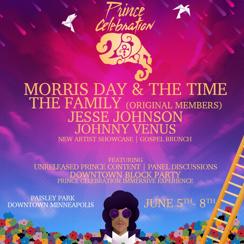 We’re just one month out from Prince Celebration 2025!
Morris Day and the Time, The Family (Original Members), Jesse Johnson &amp; Johnny Venus and more!

Unreleased Prince content, panel discussions, downtown block party and more to be announced!

 paisleypark.com/celebration2025