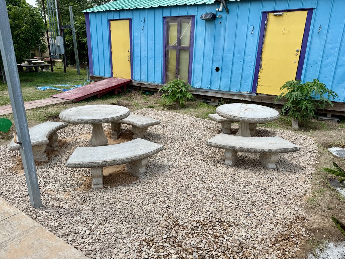 Lots of progress <a href="/IandGCenter/">I&G Center</a> this week as we near completion of our outdoor study area. Our sand and river rock finally arrived and we were able complete the ground.  We just need our plants to grow and a tarp to filter out the sun.  <a href="/gutiexfer/">Fernando X Gutierrez</a> <a href="/McAllenISD/">McAllen ISD</a> <a href="/Lowes/">Lowe's</a>  #realworld