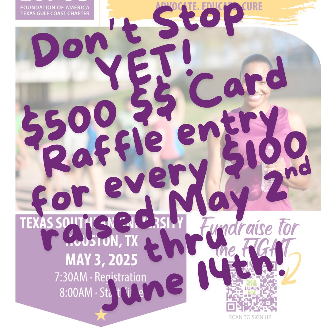 Keep up the FIGHT!  Every donation helps LOCAL #lupuswarrior with programs, support, and more!
And a little something extra - for those who are helping us #beatlupus (thank you, anonymous donor!)