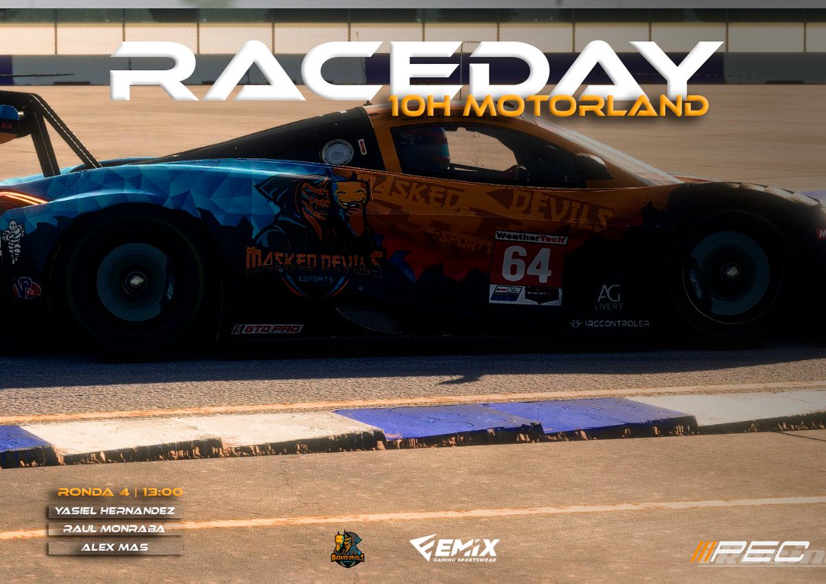 M4sked Devils eSports (@m4sked_devils) on Twitter photo #RaceDay
🇪🇸 Vamos a por la ronda 4⃣ con ganas de conseguir un buen resultado <a href="/Platinum_PRL/">Platinum Racing League</a>
🇬🇧 We're going for round 4⃣ with the desire to get a good result <a href="/Platinum_PRL/">Platinum Racing League</a>
🔸 M4sked Devils eSports
👥 <a href="/xander_ftw/">XandeR</a> <a href="/Monra95/">Raül Monrabà</a> <a href="/Alex14SR/">Alex14SR</a>
⏰ 13:00
📺 youtube.com/@abnstudios_us #RaceDay
🇪🇸 Vamos a por la ronda 4⃣ con ganas de conseguir un buen resultado <a href="/Platinum_PRL/">Platinum Racing League</a>
🇬🇧 We're going for round 4⃣ with the desire to get a good result <a href="/Platinum_PRL/">Platinum Racing League</a>
🔸 M4sked Devils eSports
👥 <a href="/xander_ftw/">XandeR</a> <a href="/Monra95/">Raül Monrabà</a> <a href="/Alex14SR/">Alex14SR</a>
⏰ 13:00
📺 youtube.com/@abnstudios_us
