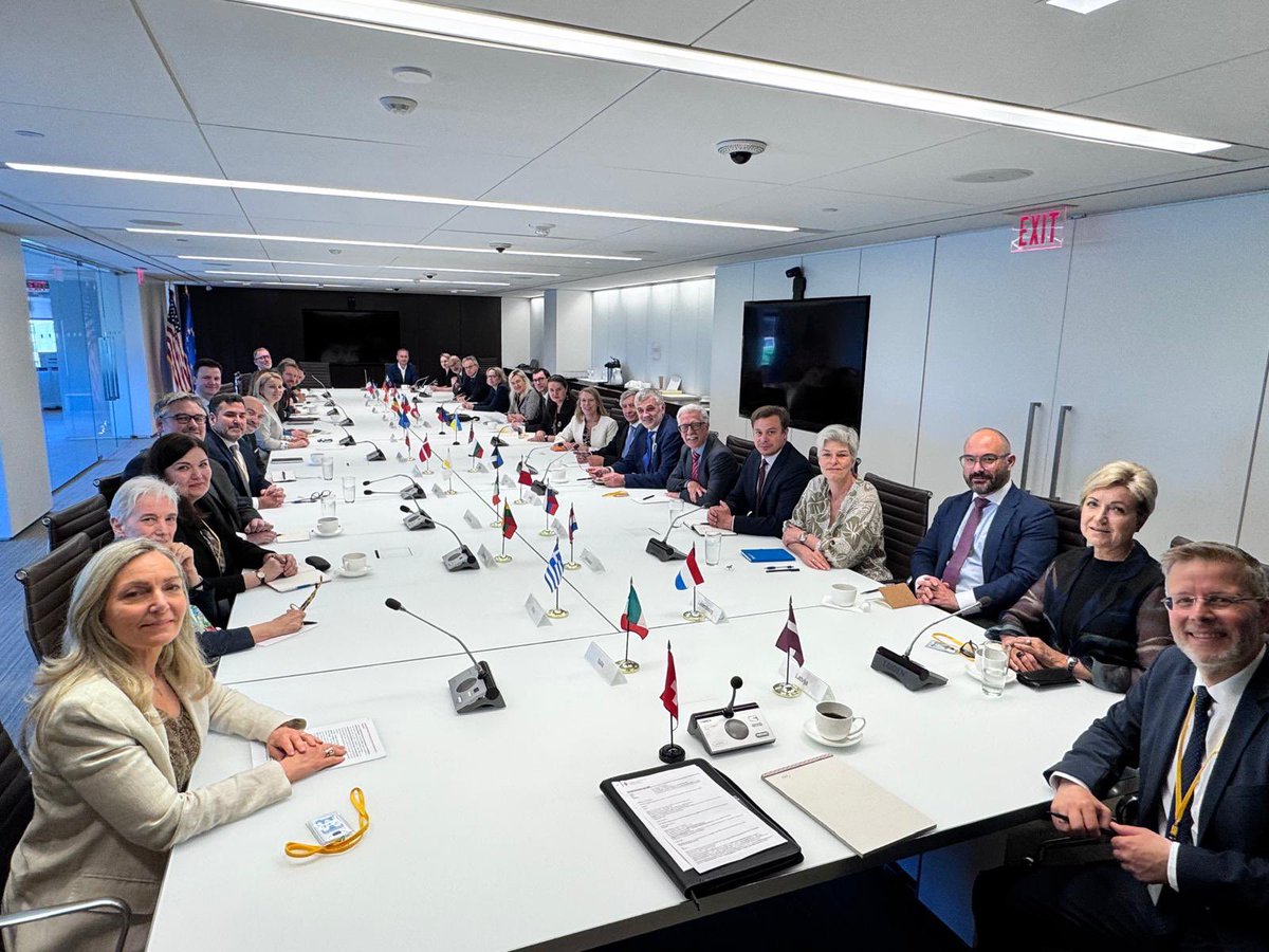 Special meeting of the EU Ambassadors, with participation from Ukraine, Norway, Switzerland, and Lichtenstein. We heard from <a href="/OMarkarova/">Oksana Markarova</a> the latest on Russia’s war against her country, including possible pathways to peace. There can be no solution without Ukraine’s inclusion.