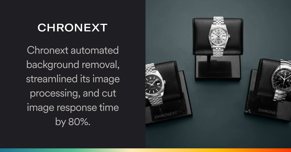 imgix's tweet image. A global luxury watch marketplace, Chronext elevated its digital experience with streamlined image workflows and sharper performance.
๐ Full case study: imgix.link/4mddXJo
#VisualPerformance #ImageOptimization #LuxuryExperience