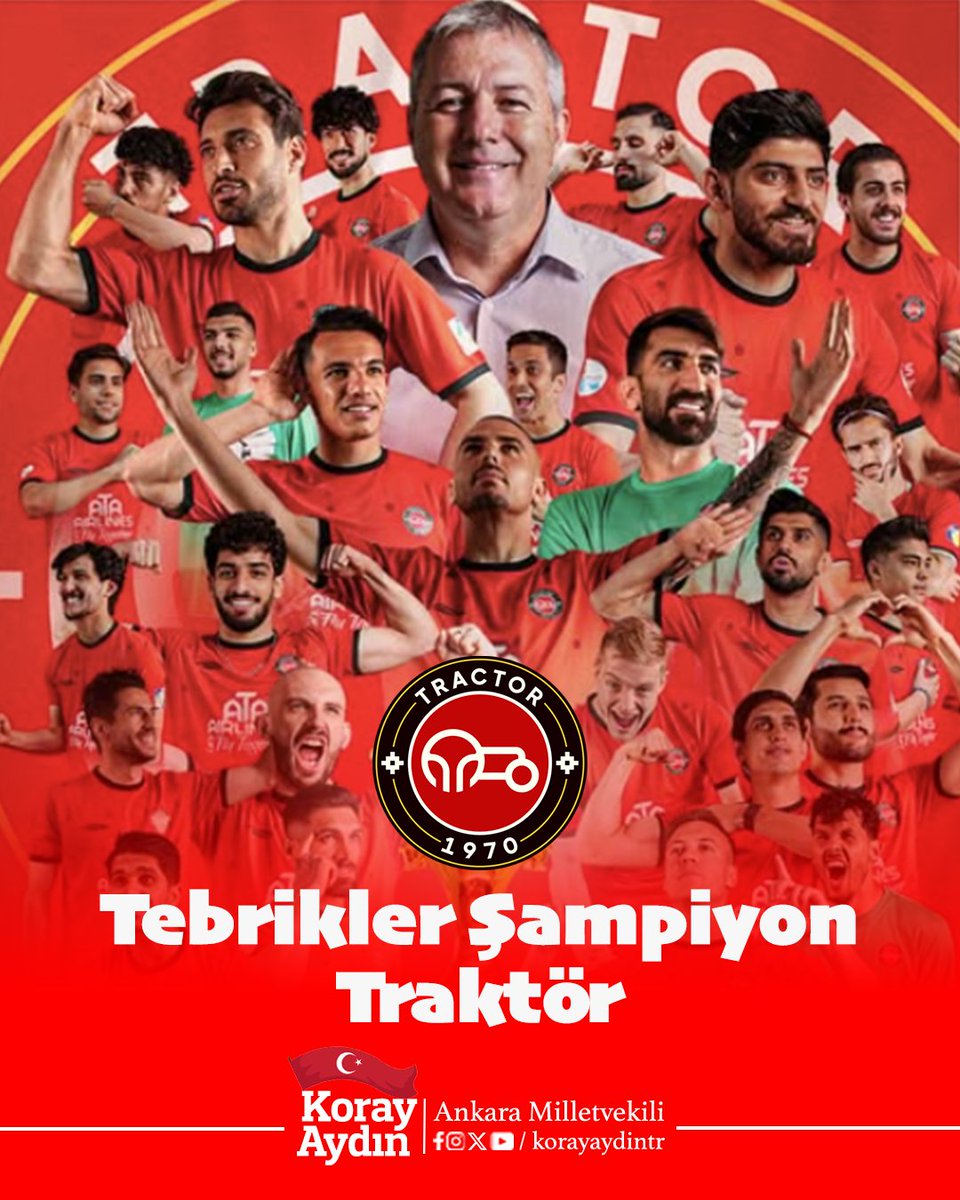 Tebrikler Şampiyon Traktör!

İran liginde bitime iki hafta kala aldığı galibiyetle tarihinde ilk kez şampiyon olan Türk takımı Traktör'ün futbolcularını, teknik heyetini ve yöneticilerini tebrik ediyorum. Her daim tribünlerden Türklüklerini haykıran taraftarlarına da ayrı bir
