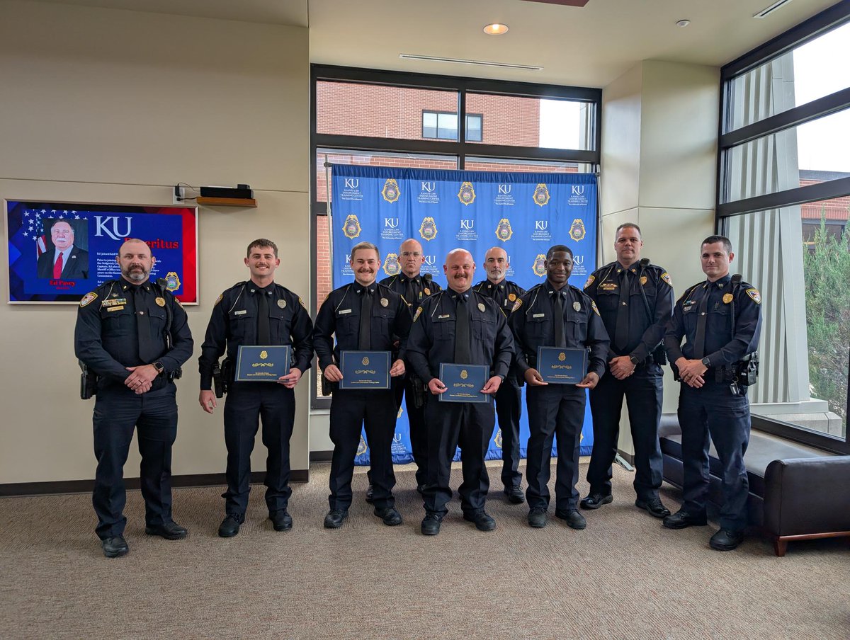Today, Officer Rich, Officer Woodworth, Officer Avery, and Officer Lopez graduated from KLETC, Class 340. Congratulations to these officers! They will start their field training in a couple weeks.