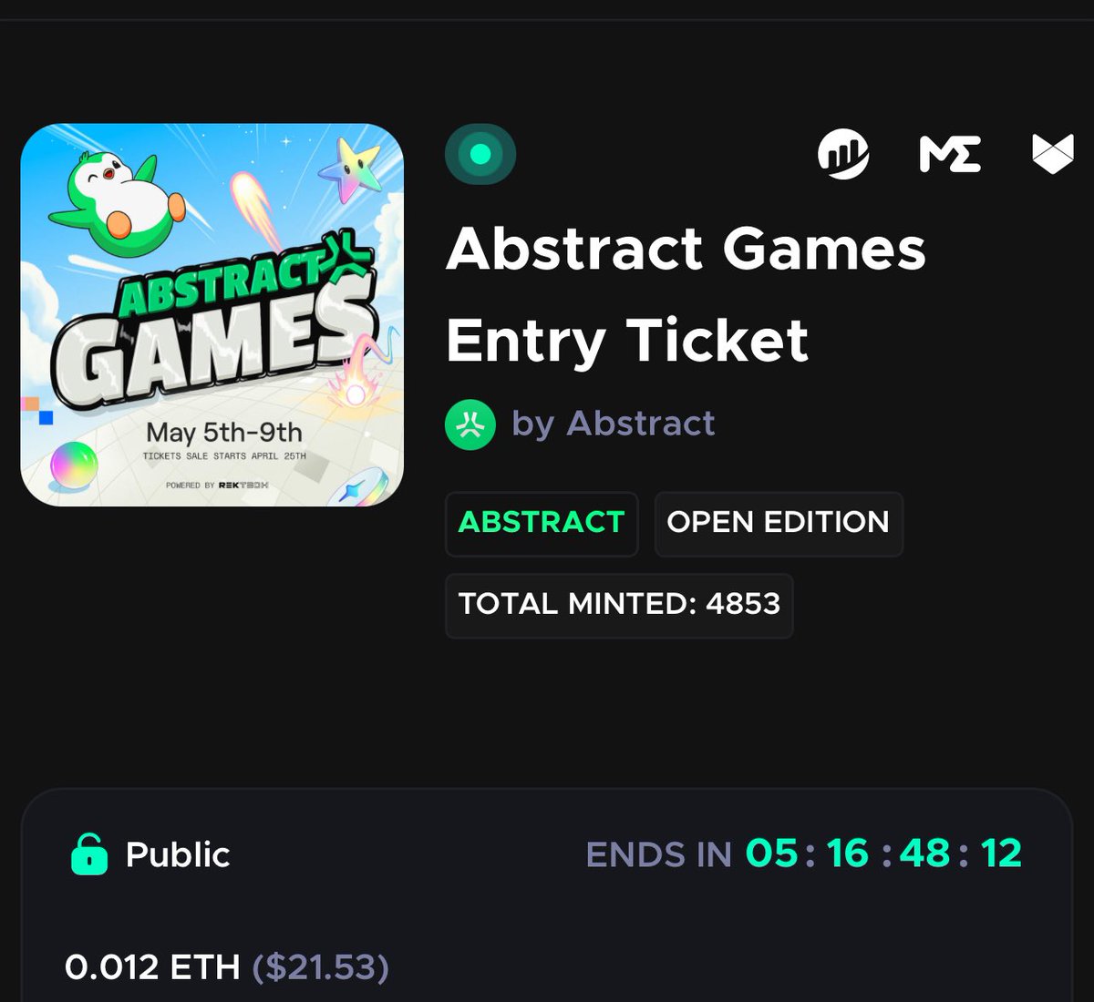darkgyaradose's tweet photo. Giveaway Time!

I’m giving away 1x ticket to the Abstract Games! (.012E value)

To be entered all you have to do is:
- Follow @darkgyaradose &amp; @AbstractChain 
- like &amp; repost this post

Winner will be picked in 24 hours! https://t.co/MIWzMKAg2x