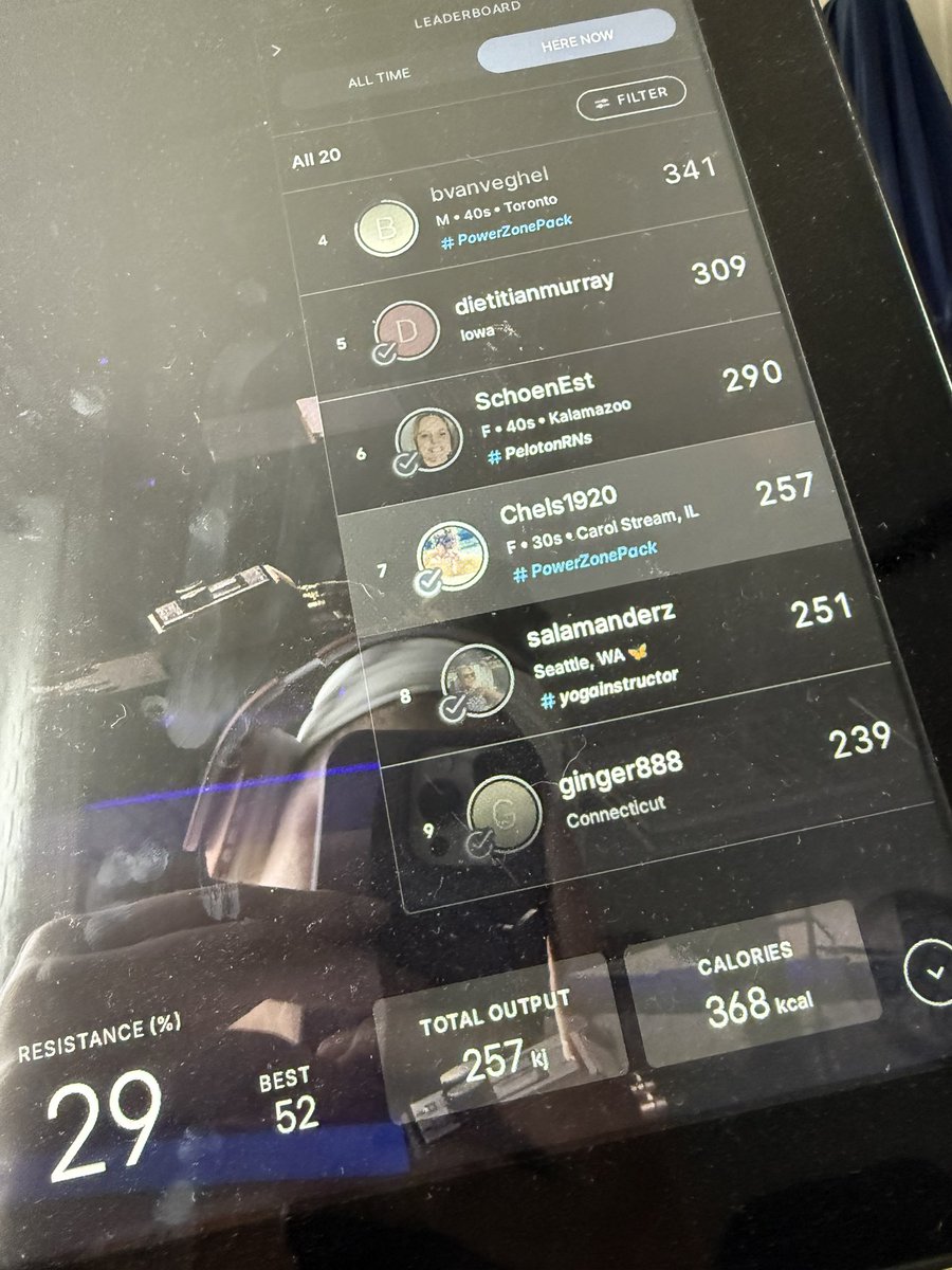Chelsea26Nicole's tweet photo. With the help of @MattWilpers &amp; @onepeloton my workout was 🔥🔥 https://t.co/pCNyo8xwCa