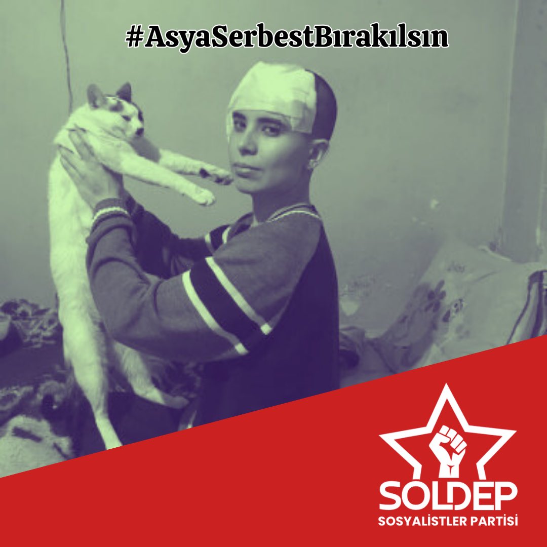 🔴 DAYANIŞMAYA ÇAĞIRIYORUZ 🔴

İkinci evre beyin kanseri ameliyatı geçiren, takibi süren ve epilepsi hastası olan yoldaşımız Asya Gökalp, faşizmin yargı sopası neticesinde tutuklandı.

Yoldaşımız yatarı olmayan bir isnat ile tutuklandı ve sağlığı itibariyle cezaevinde kalamaz.