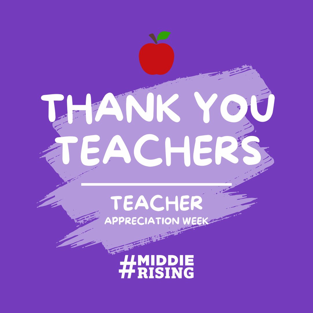 🍎 It's #TeacherAppreciationWeek , and we’re celebrating the heart of our schools — our amazing teachers! From inspiring curiosity to building confidence, our educators go above and beyond every single day. Together, let's #ThankATeacher for the impact they make!
#MiddieRising