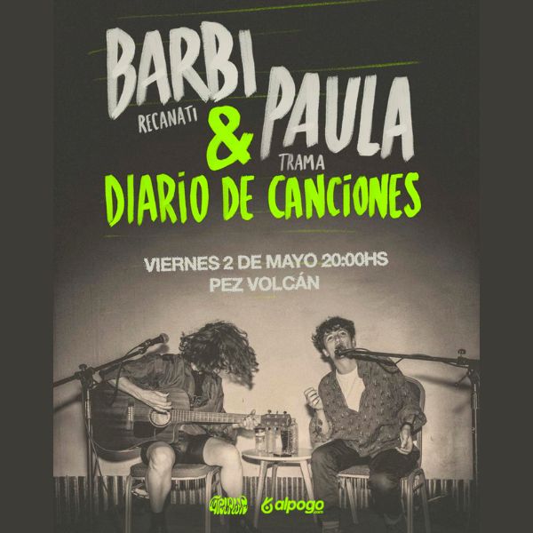 Hoy 20:00 hs <a href="/barbirecanati/">Barbi Recanati</a> &amp; #PaulaTrama en #PezVolcán 

#Córdoba 
#Argentina