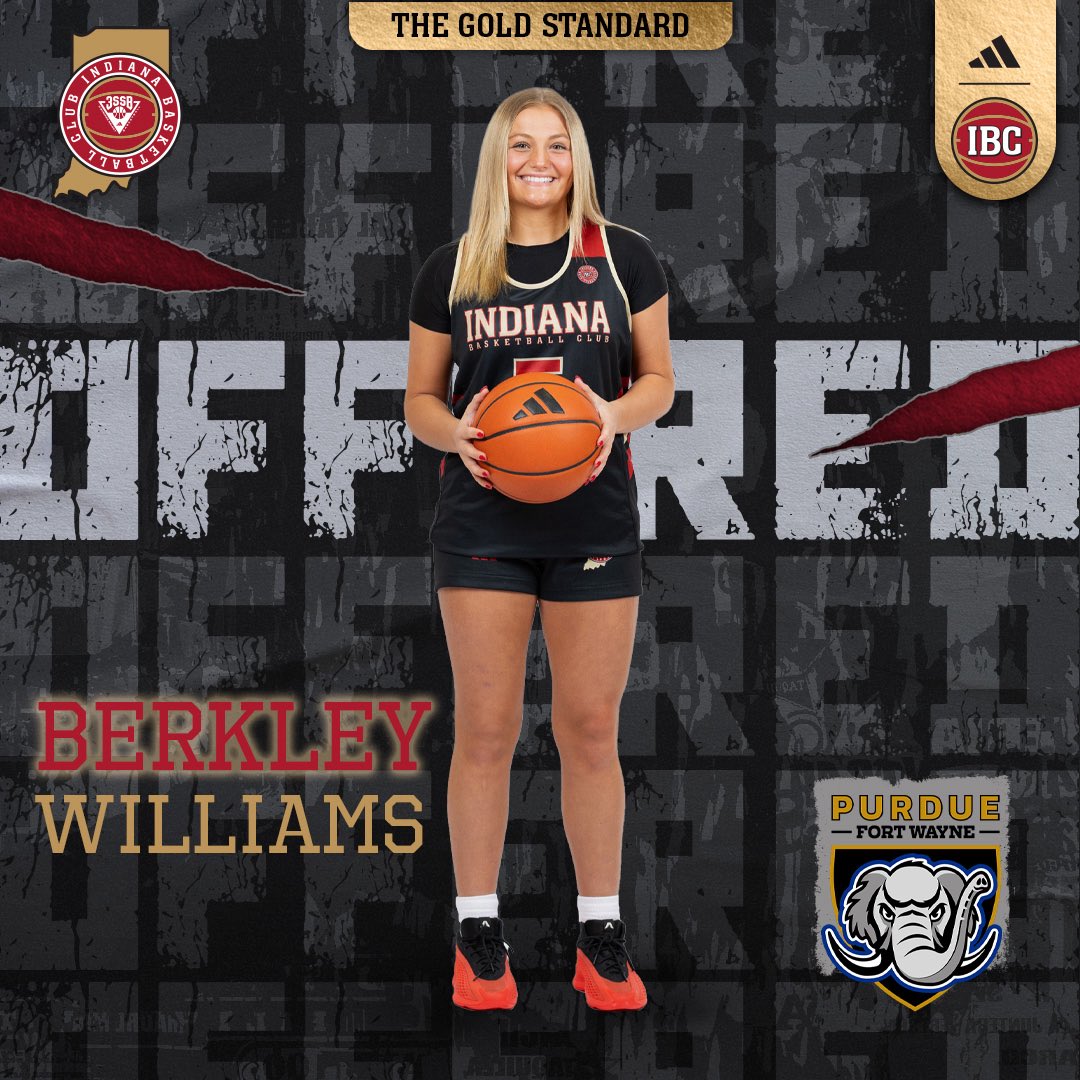 Indiana Basketball Club (@ibcwbb) on Twitter photo Berkeley Williams (<a href="/berkeleywillia9/">Berkeley Williams</a>) c/o 2026 has picked up an offer from <a href="/MastodonWBB/">Purdue Fort Wayne WBB</a> ! <a href="/IBC17U3SSB/">Indiana Basketball Club 17U 3SSB</a> Berkeley Williams (<a href="/berkeleywillia9/">Berkeley Williams</a>) c/o 2026 has picked up an offer from <a href="/MastodonWBB/">Purdue Fort Wayne WBB</a> ! <a href="/IBC17U3SSB/">Indiana Basketball Club 17U 3SSB</a>