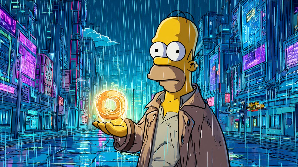 DomDomLiu's tweet image. Homer Simpson as a cyberpunk character interacting with futuristic technology #Midjourney #OmniReference #HomerSimpson