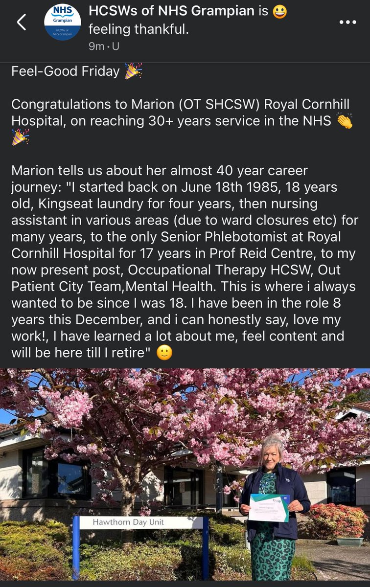 Very proud of my wife <a href="/Mazza19671983/">Marion Singleton</a> 👏🏻👏🏻❤️ <a href="/NHSGrampian/">NHS Grampian</a> <a href="/NES_hcsw/">NES_hcsw</a>