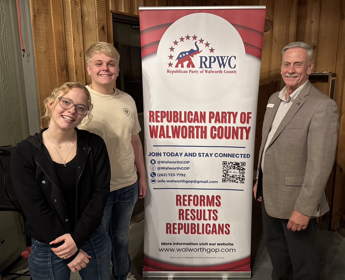 .<a href="/uwwgop/">UW-Whitewater College Republicans</a> 🤝 <a href="/walworthgop/">WalworthGOP</a> 

We are grateful for their members’ continued partnership and generous support. Thank you for inviting us to speak at your member meeting last night!
