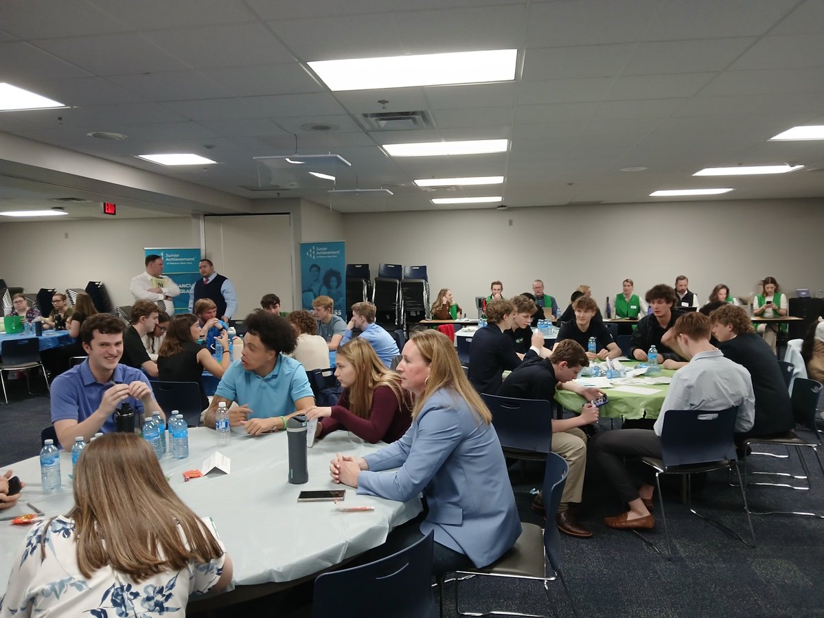 A #FranticFriday as high-schoolers compete in <a href="/JAofWNY/">JA of WNY</a> #StockMarketChallenge. This was after the competition ended. As host, I had no time to capture the action. <a href="/WBEN/">WBEN NewsRadio 930AM</a>