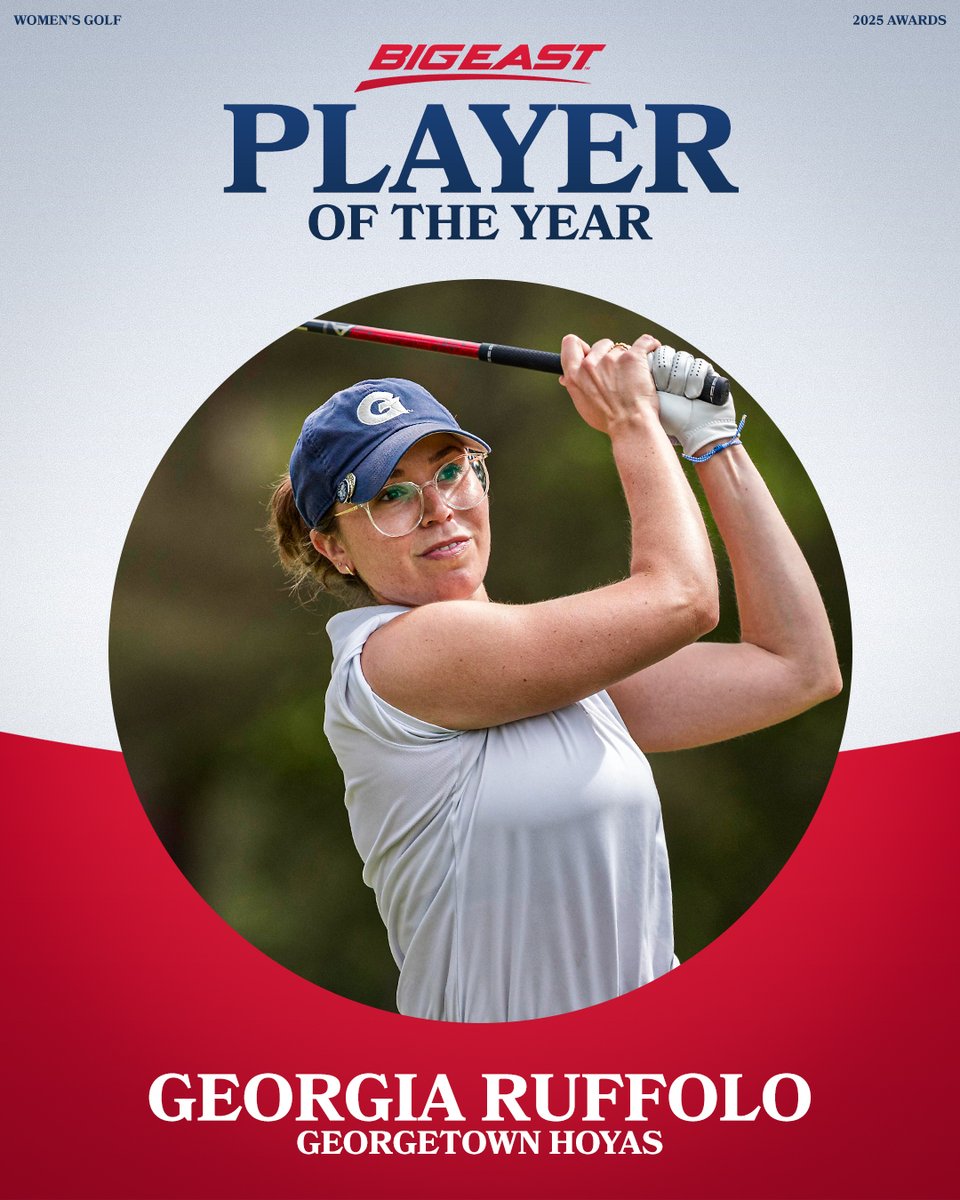 The 2025 BIG EAST Women's Golf Player of the Year! 😎

Georgia Ruffolo | <a href="/HoyasWGolf/">Georgetown W Golf</a>