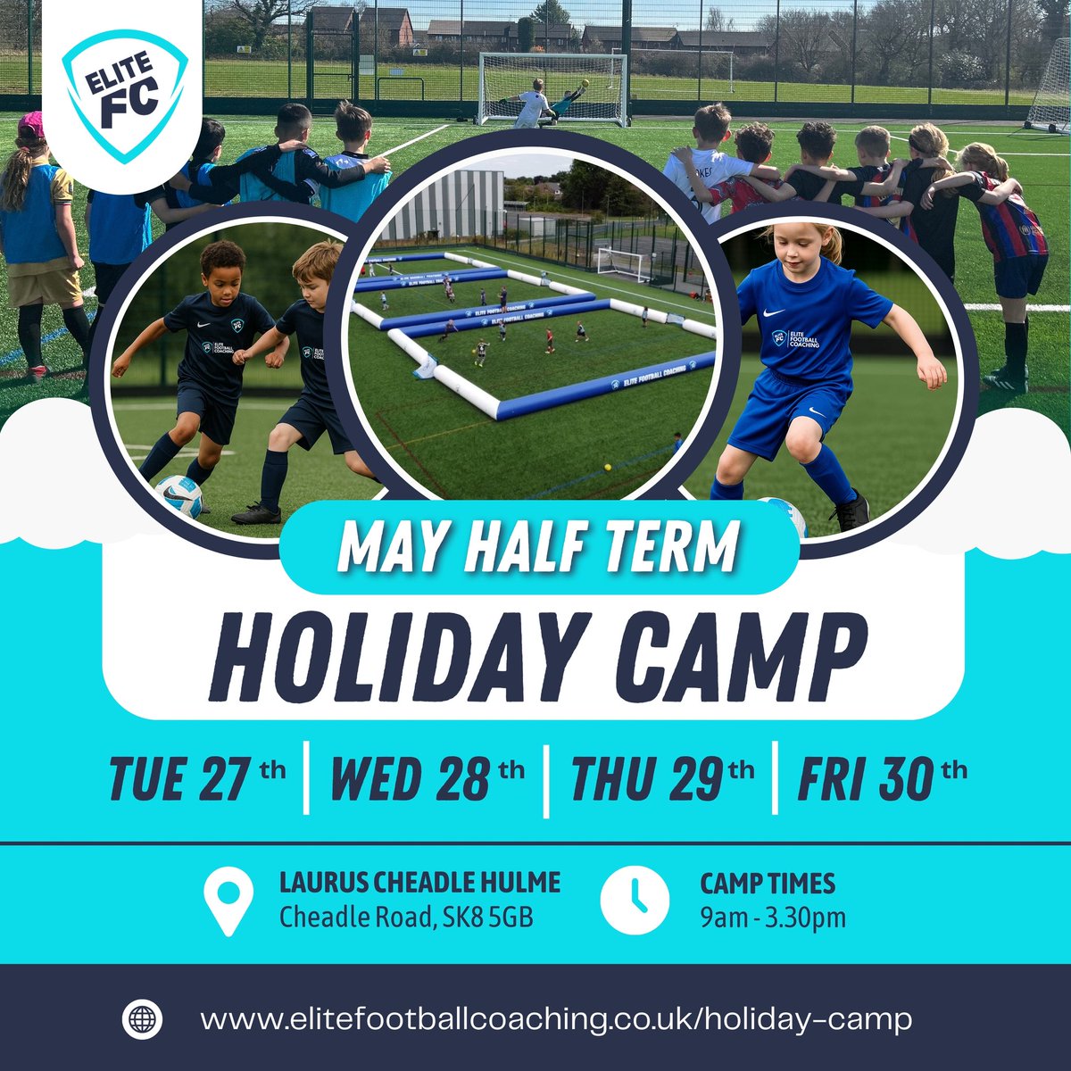 Elite Football Coaching (@elitefcacademy) on Twitter photo ๐ ๐๐ฌ ๐๐๐๐ ๐ง๐๐ฅ๐ ๐๐ข๐๐๐๐๐ฌ ๐๐๐ ๐ฃ โ๏ธ
Booking for our May Half Term holiday camp is now live
โ๏ธ Indoor & Outdoor Facilities
โ๏ธ Players From All Clubs Welcome
โ๏ธ Open to Boys & Girls
โ๏ธ Daily Awards to be won ๐
๐ - Tue 27th to Fri 30th May
โฐ - 9am - 3.30pm ๐ ๐๐ฌ ๐๐๐๐ ๐ง๐๐ฅ๐ ๐๐ข๐๐๐๐๐ฌ ๐๐๐ ๐ฃ โ๏ธ
Booking for our May Half Term holiday camp is now live
โ๏ธ Indoor & Outdoor Facilities
โ๏ธ Players From All Clubs Welcome
โ๏ธ Open to Boys & Girls
โ๏ธ Daily Awards to be won ๐
๐ - Tue 27th to Fri 30th May
โฐ - 9am - 3.30pm