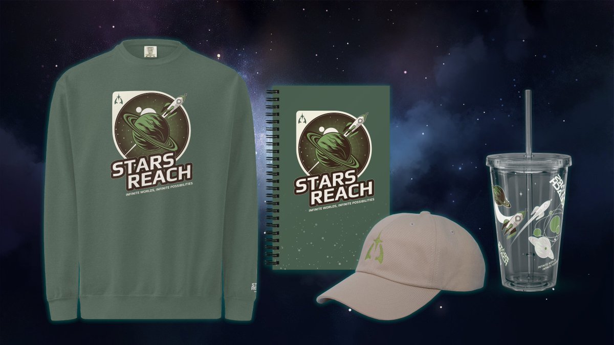 New gear just landed!
The Infinite Worlds, Infinite Possibilities merch line is here! Featuring cosmic caps, explorer journals, and more for travelers like you.
Suit up and carry the stars with you.
starsreach.com/store
#StarsReach #MMORPG